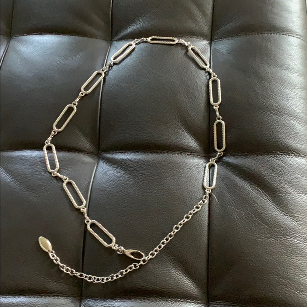 Chico’s silver tone adjustable belt
